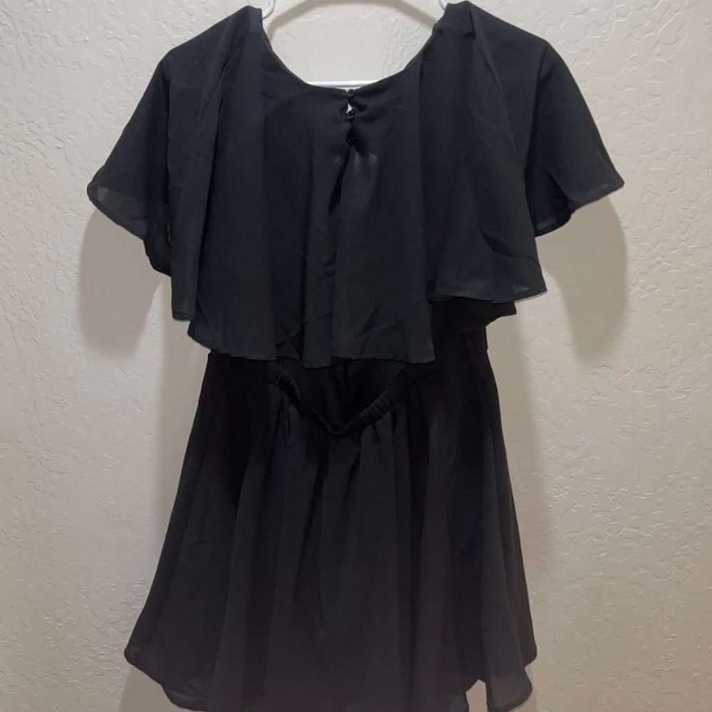 Black Ruffle Romper - Picture 2 of 3